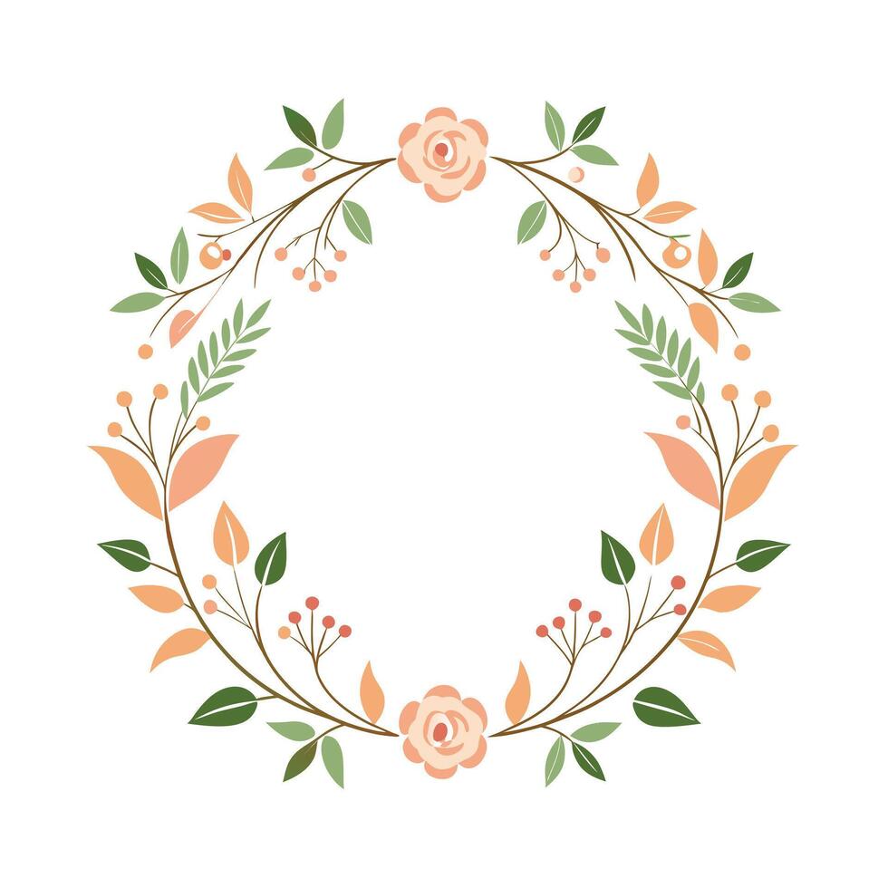 Beautiful Floral Frame Border Illustration vector