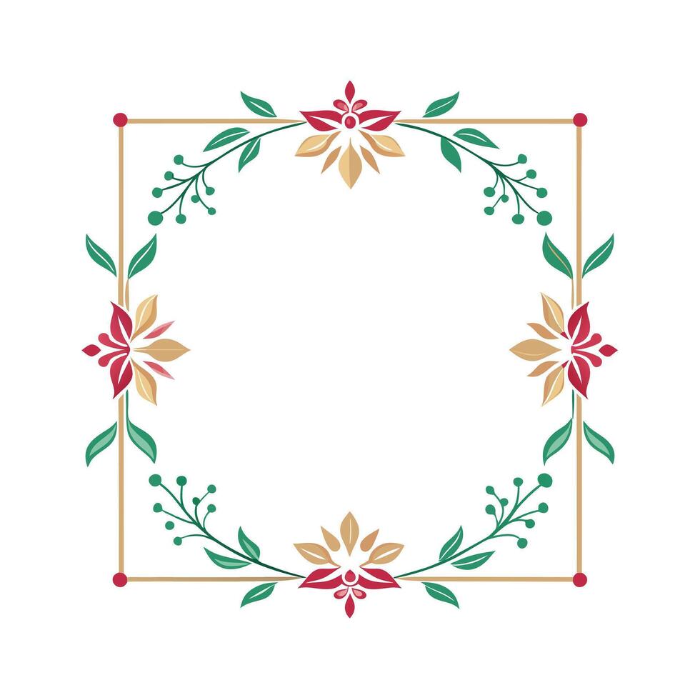 Beautiful Floral Frame Border Illustration vector