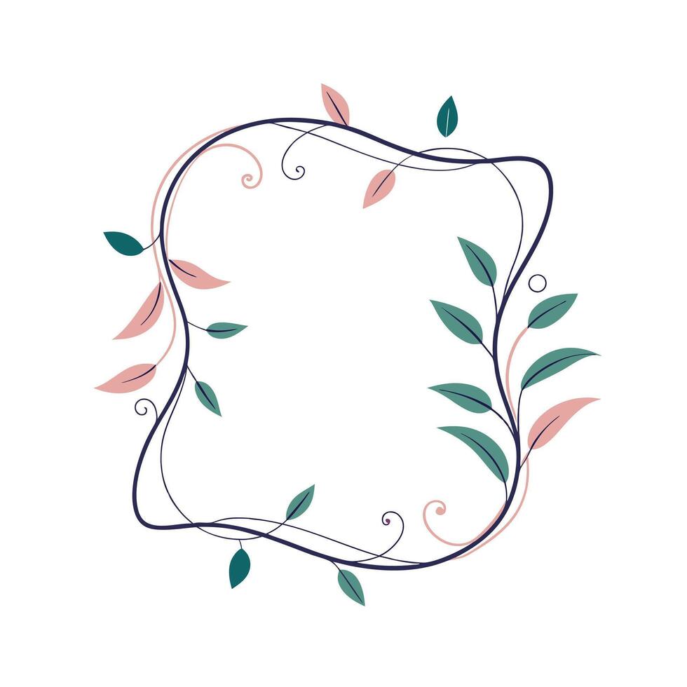 Beautiful Floral Frame Border Illustration vector