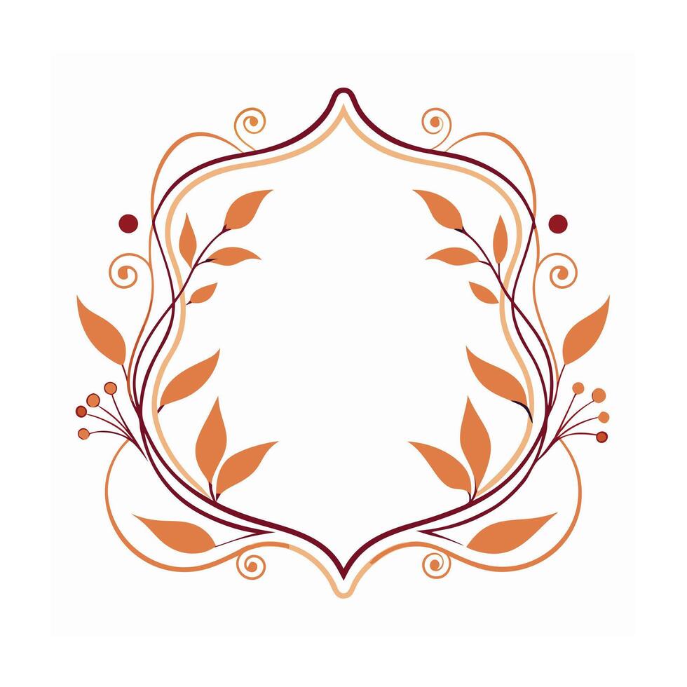 Beautiful Floral Frame Border Illustration vector