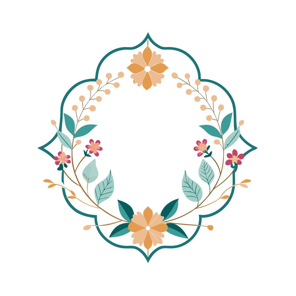 Beautiful Floral Frame Border Illustration vector