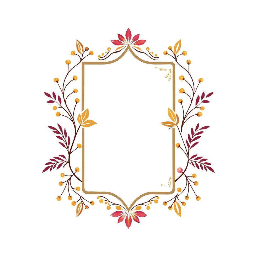 Beautiful Floral Frame Border Illustration vector