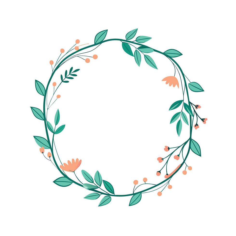 Beautiful Floral Frame Border Illustration vector