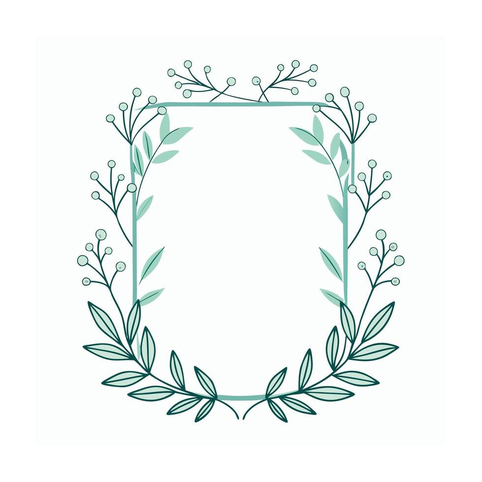 Beautiful Floral Frame Border Illustration vector