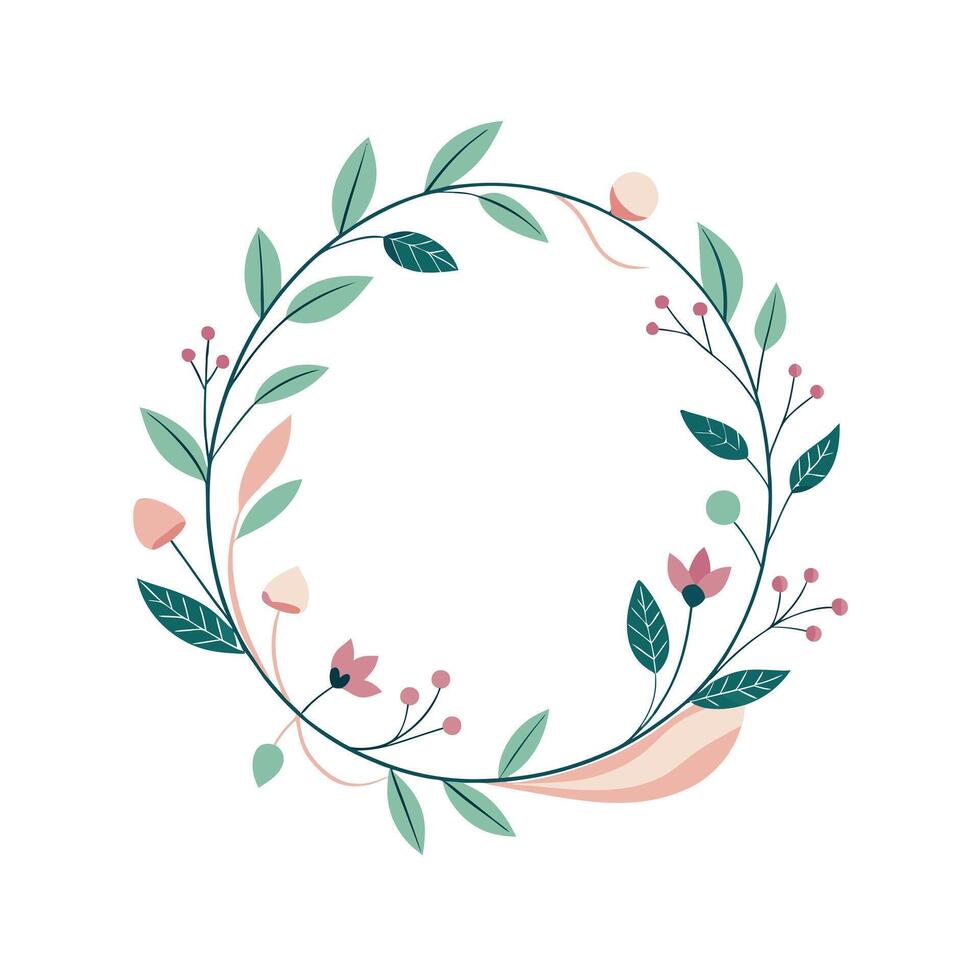 Beautiful Floral Frame Border Illustration vector