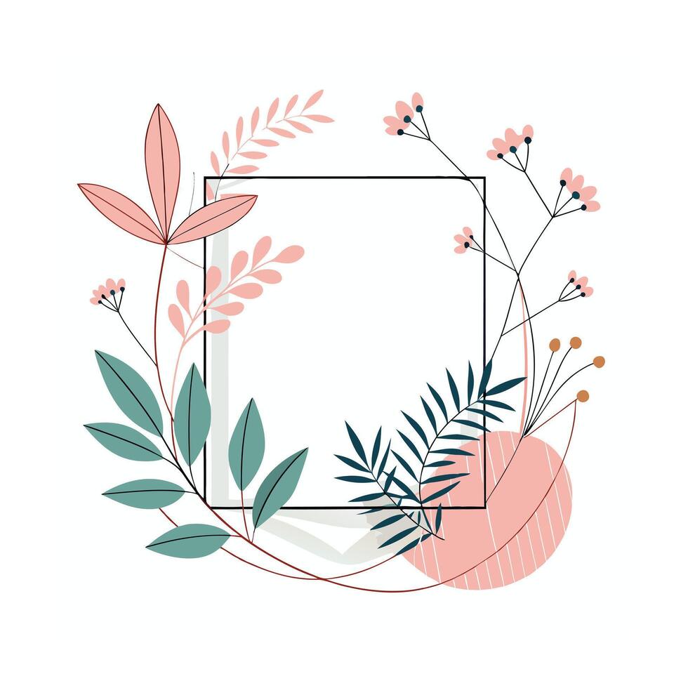 Beautiful Floral Frame Border Illustration vector
