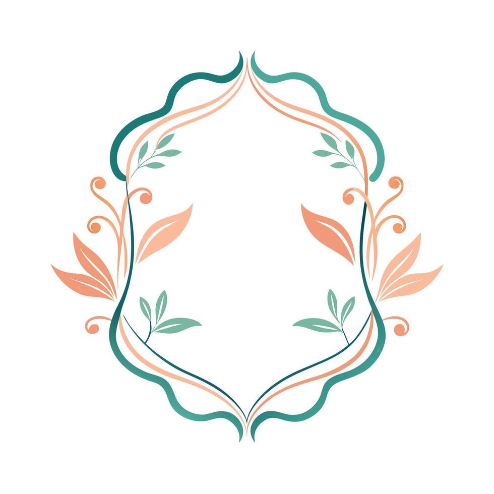 Beautiful Floral Frame Border Illustration vector