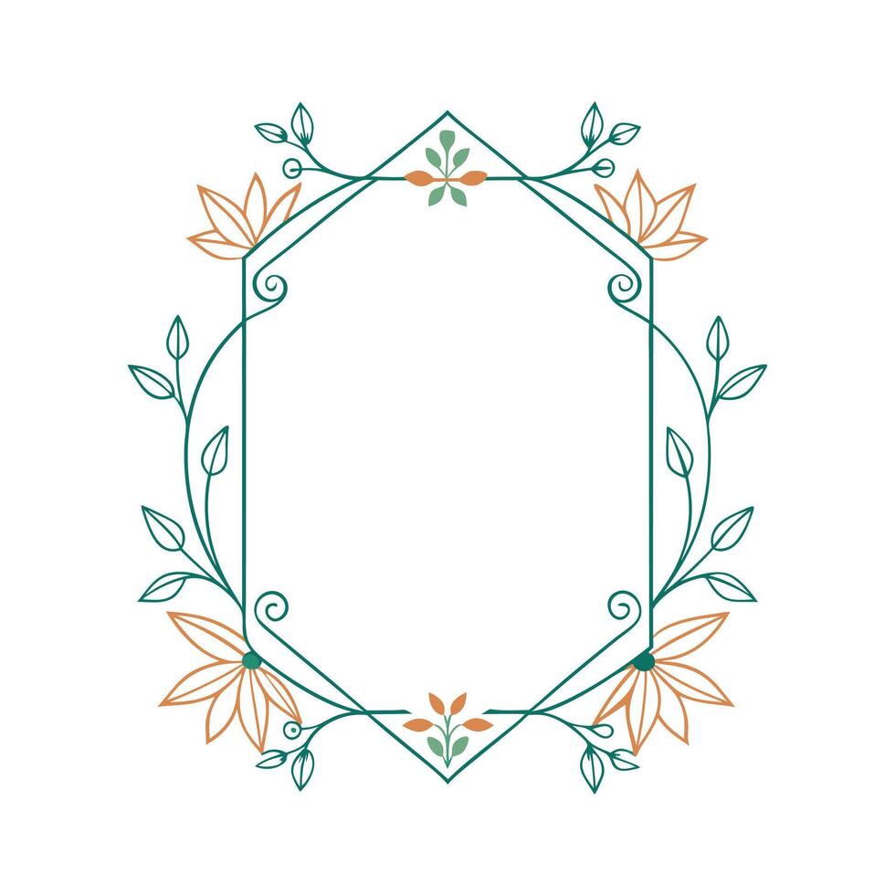 Beautiful Floral Frame Border Illustration vector