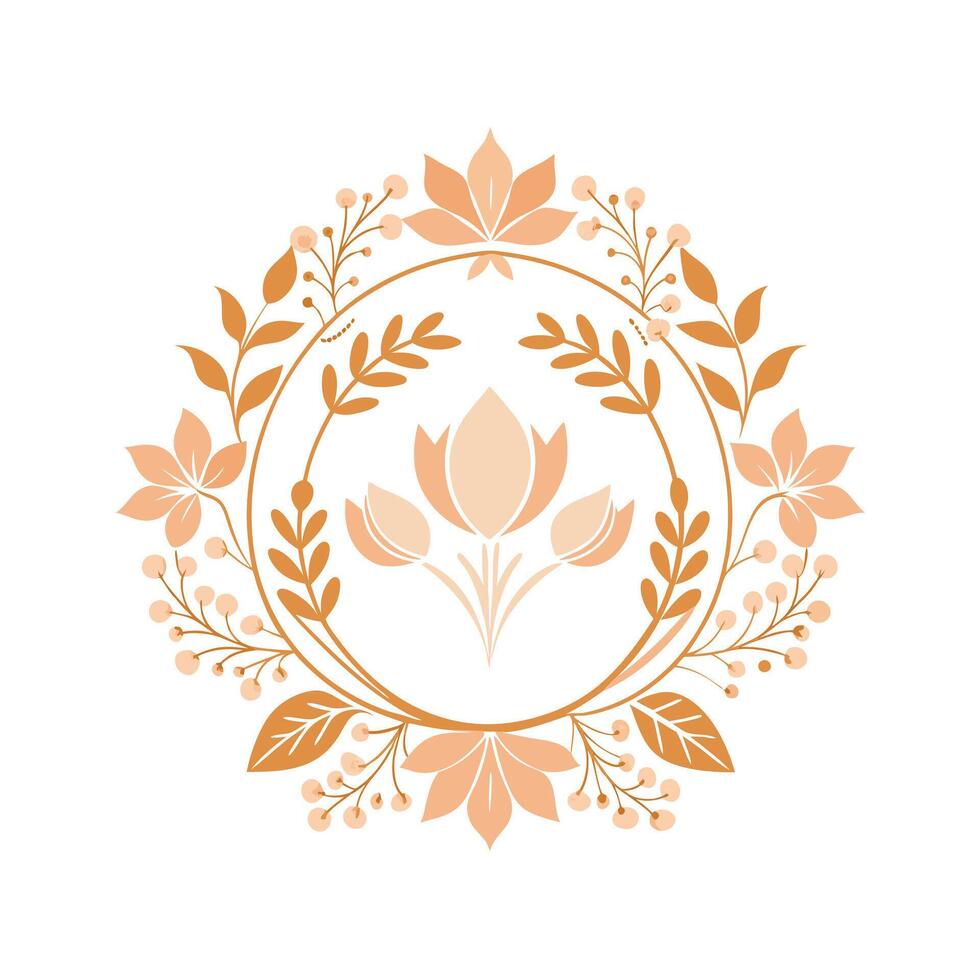 Beautiful Floral Frame Border Illustration vector