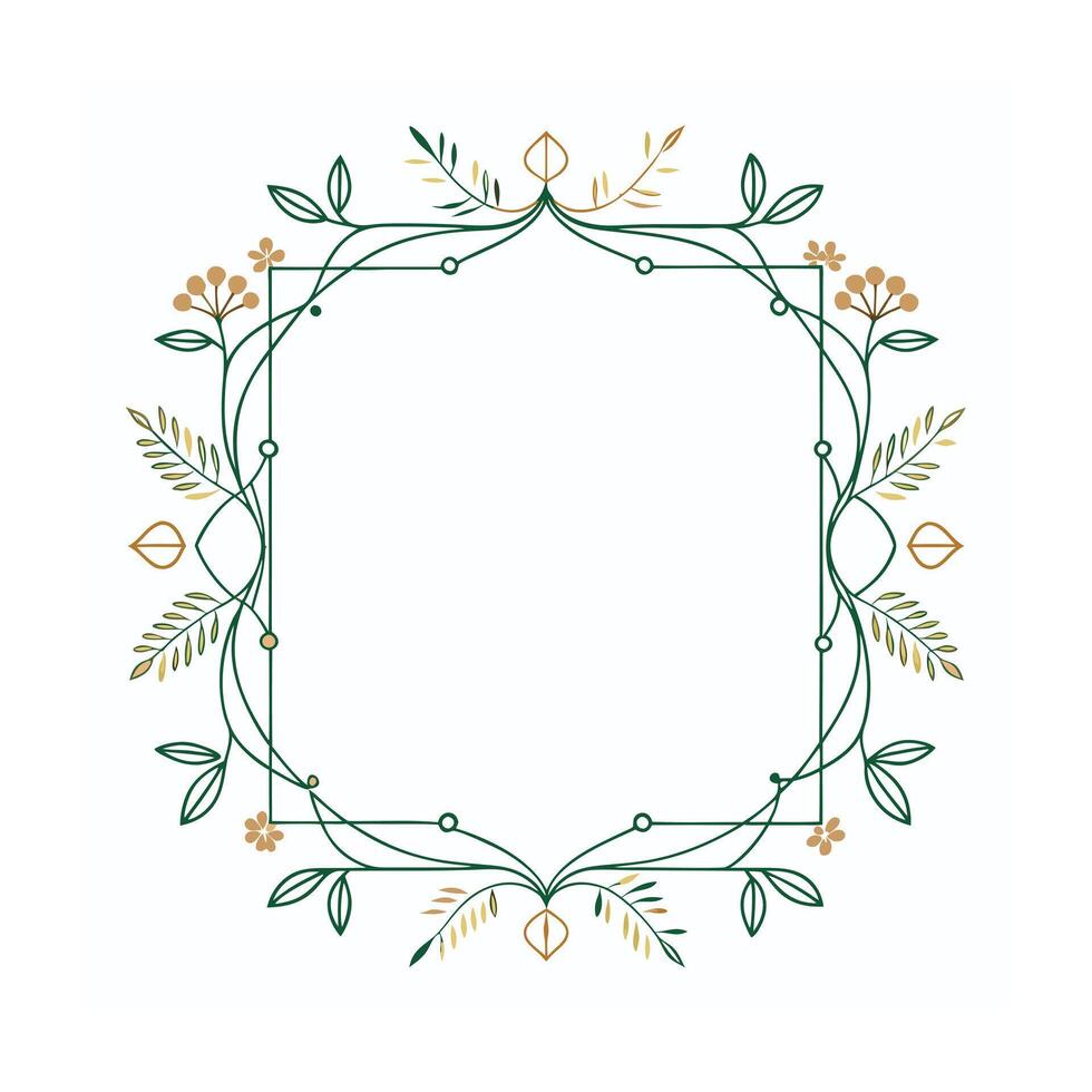 Beautiful Floral Frame Border Illustration vector