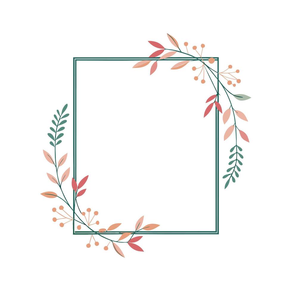 Beautiful Floral Frame Border Illustration vector