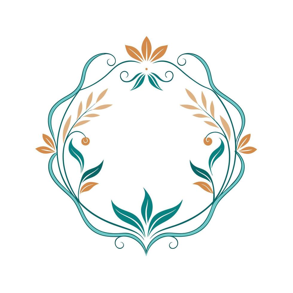 Beautiful Floral Frame Border Illustration vector
