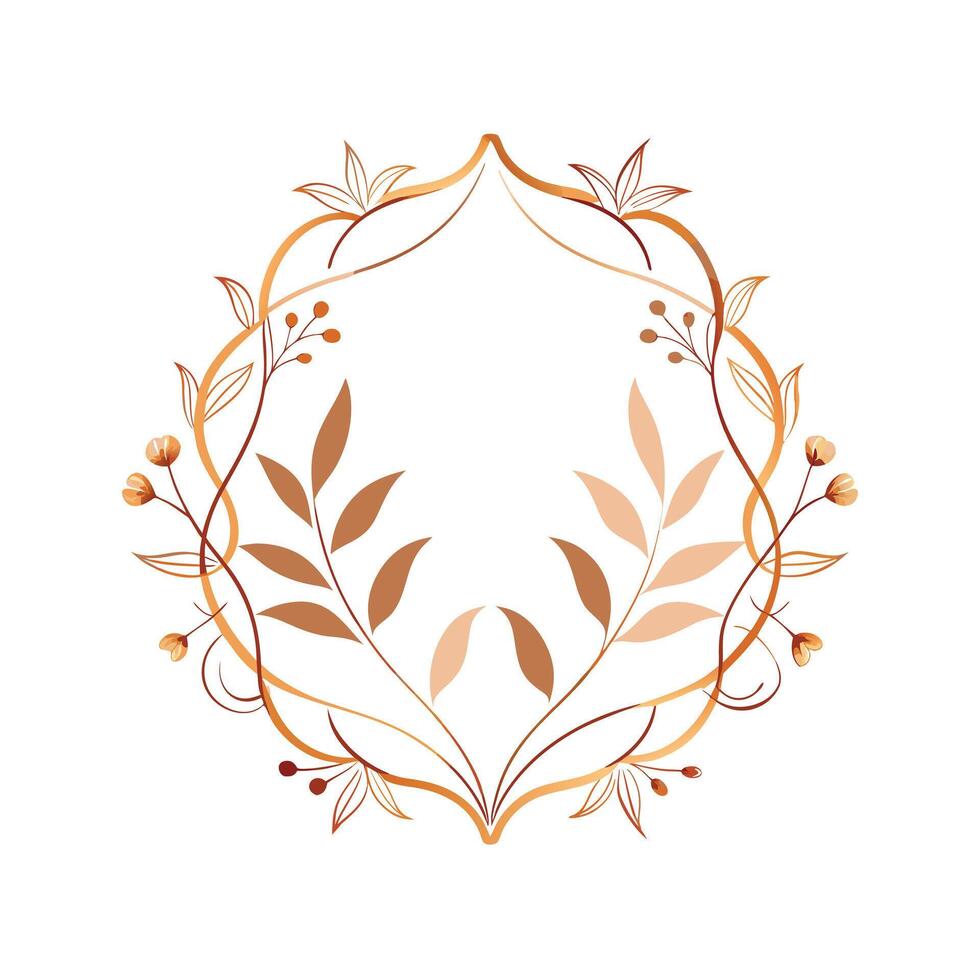 Beautiful Floral Frame Border Illustration vector