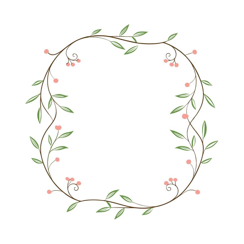 Beautiful Floral Frame Border Illustration vector