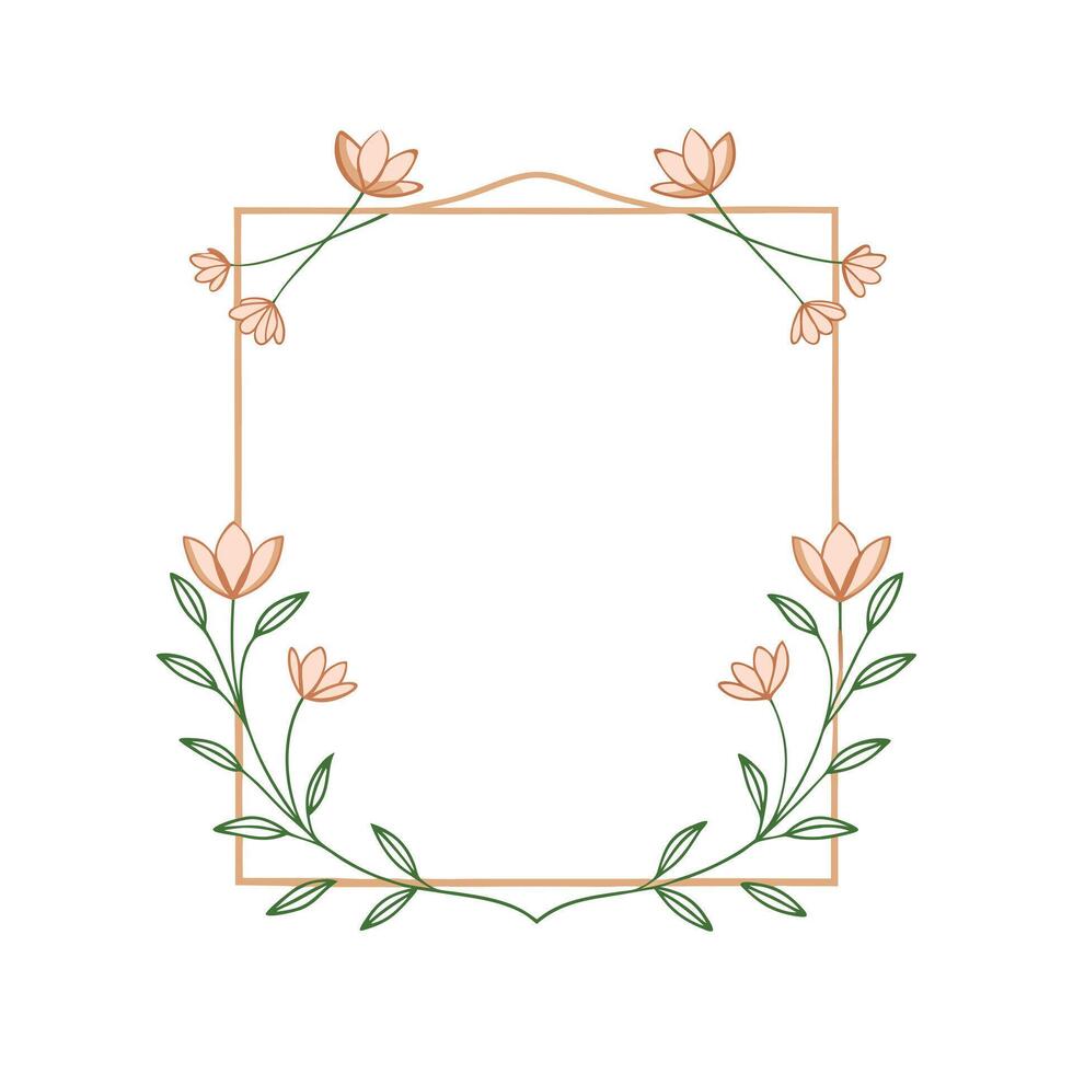 Beautiful Floral Frame Border Illustration vector