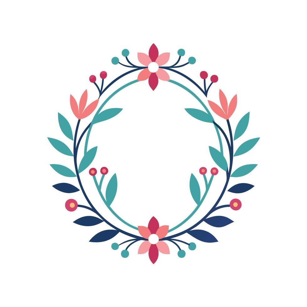 Beautiful Floral Frame Border Illustration vector