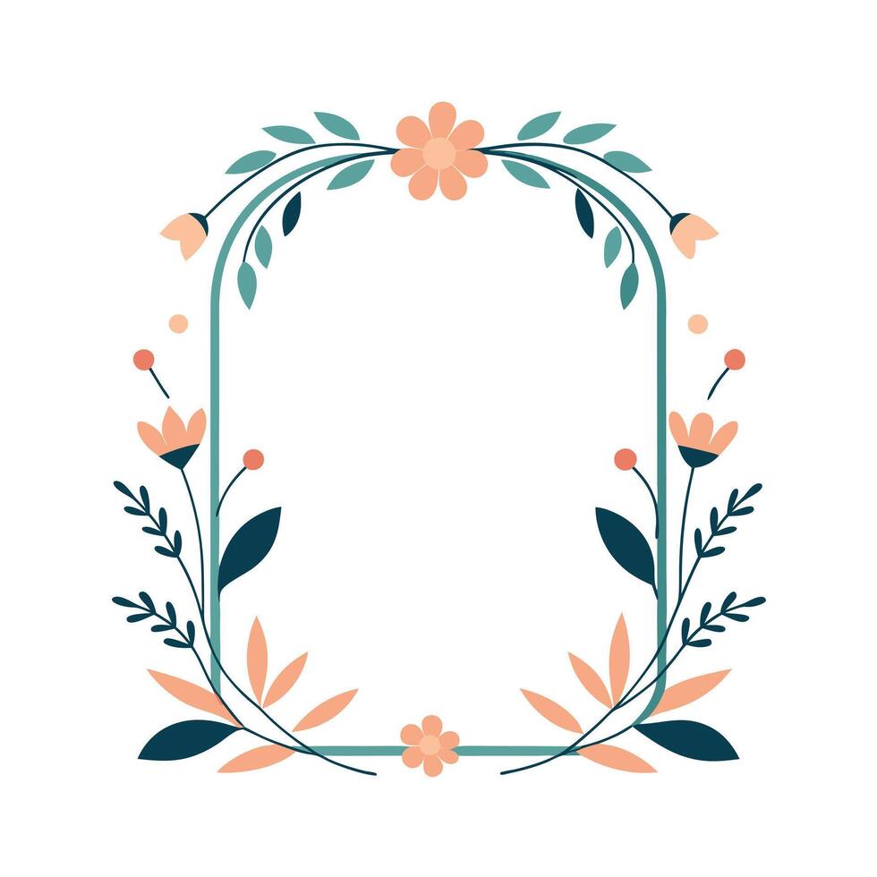 Beautiful Floral Frame Border Illustration vector