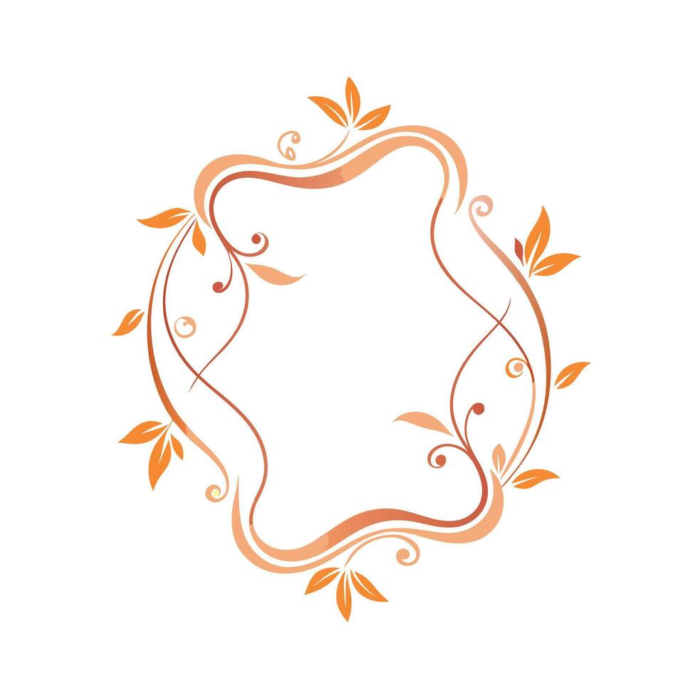 Beautiful Floral Frame Border Illustration vector