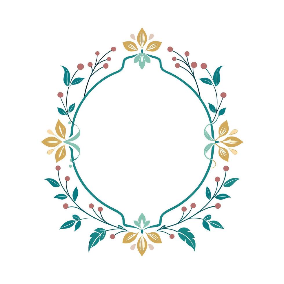 Beautiful Floral Frame Border Illustration vector
