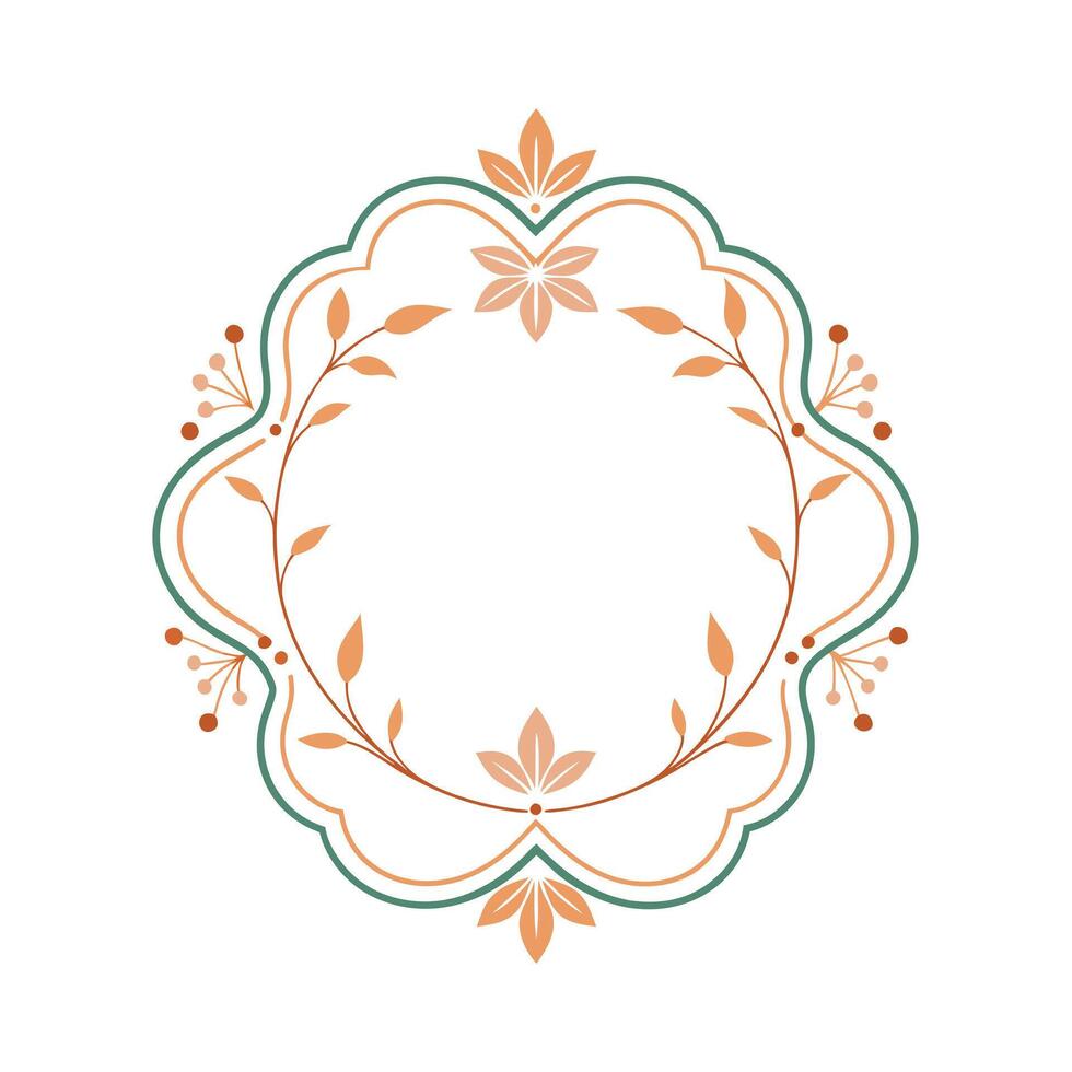 Beautiful Floral Frame Border Illustration vector