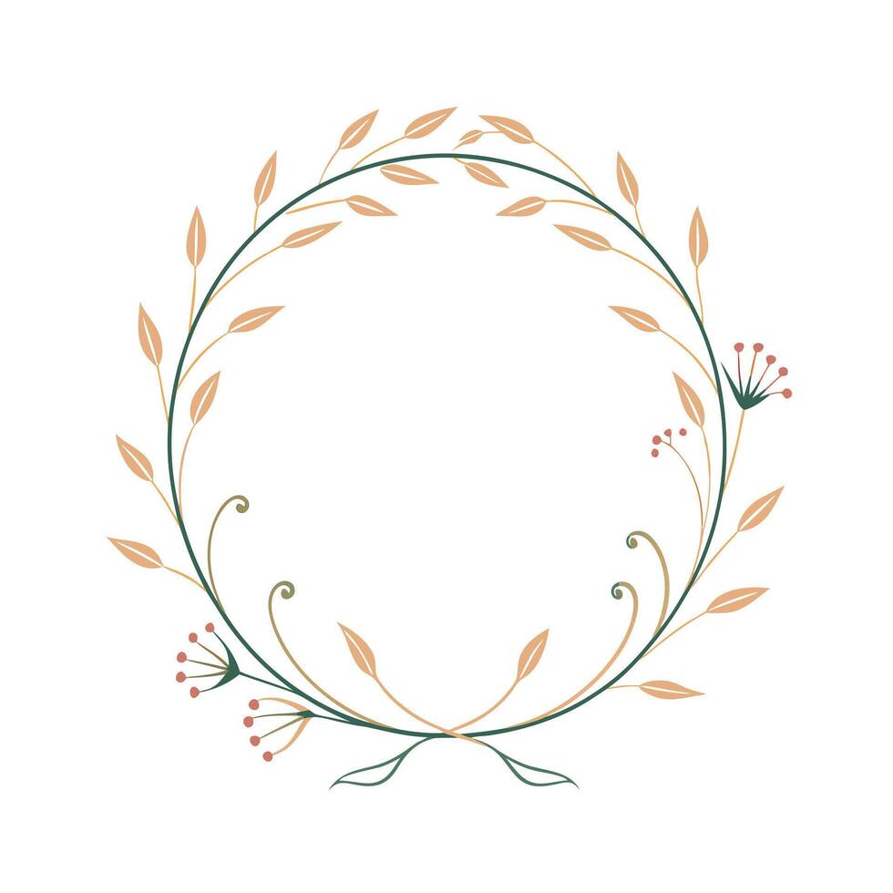 Beautiful Floral Frame Border Illustration vector