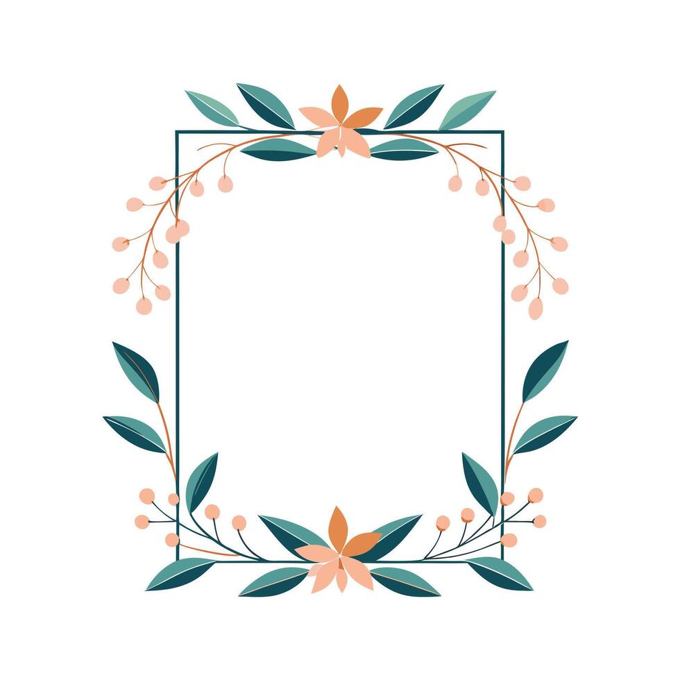 Beautiful Floral Frame Border Illustration vector