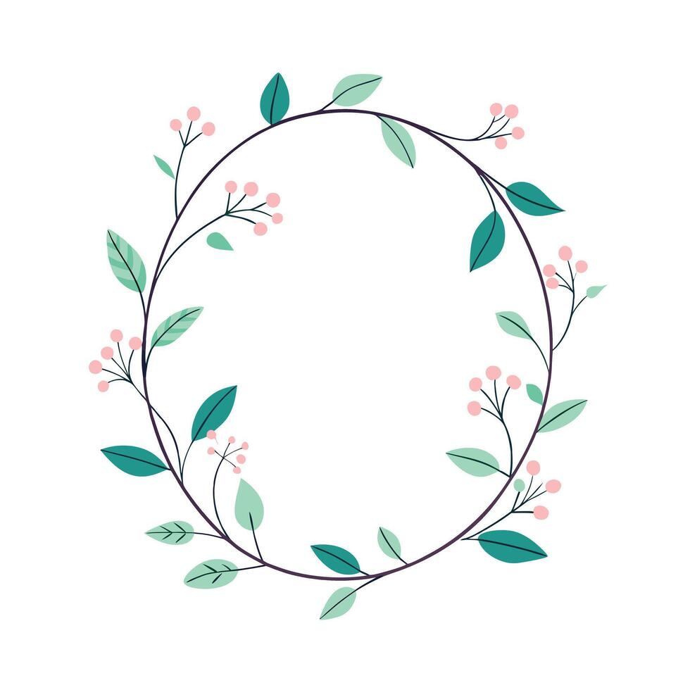 Beautiful Floral Frame Border Illustration vector