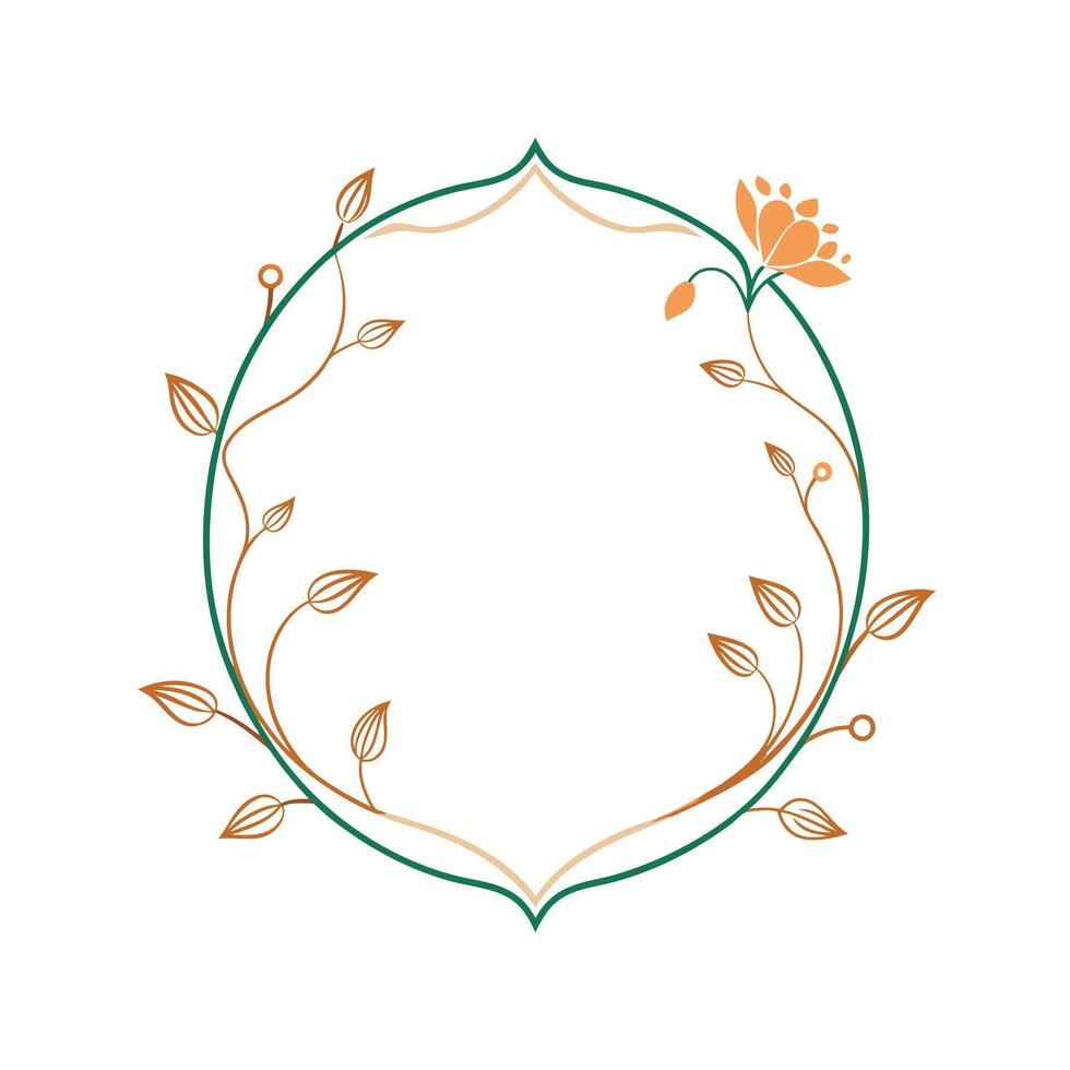 Beautiful Floral Frame Border Illustration vector