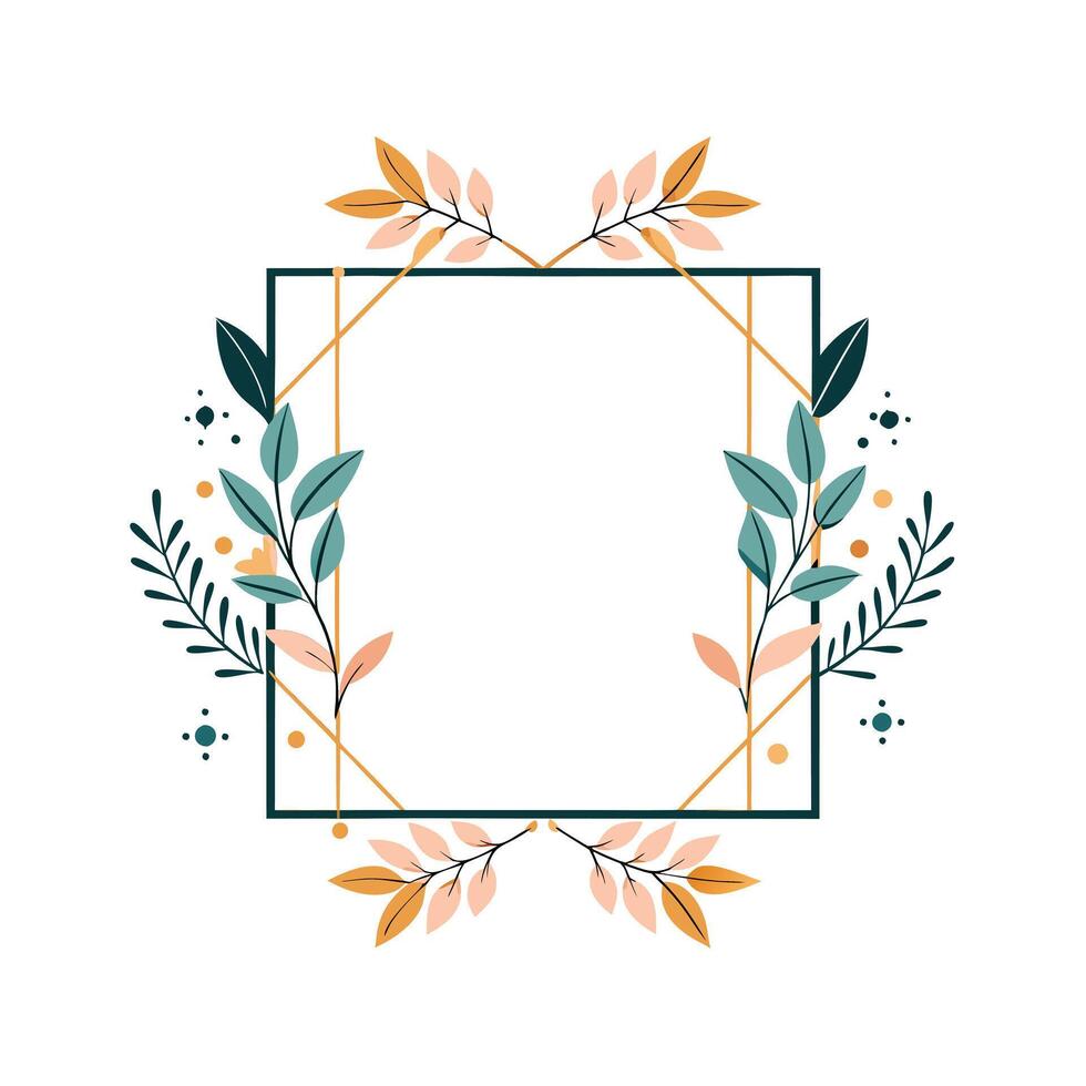 Beautiful Floral Frame Border Illustration vector