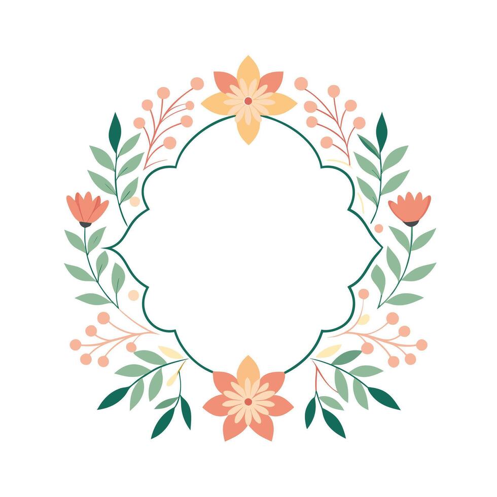 Beautiful Floral Frame Border Illustration vector