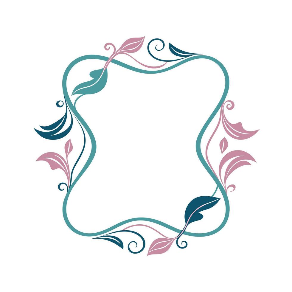 Beautiful Floral Frame Border Illustration vector