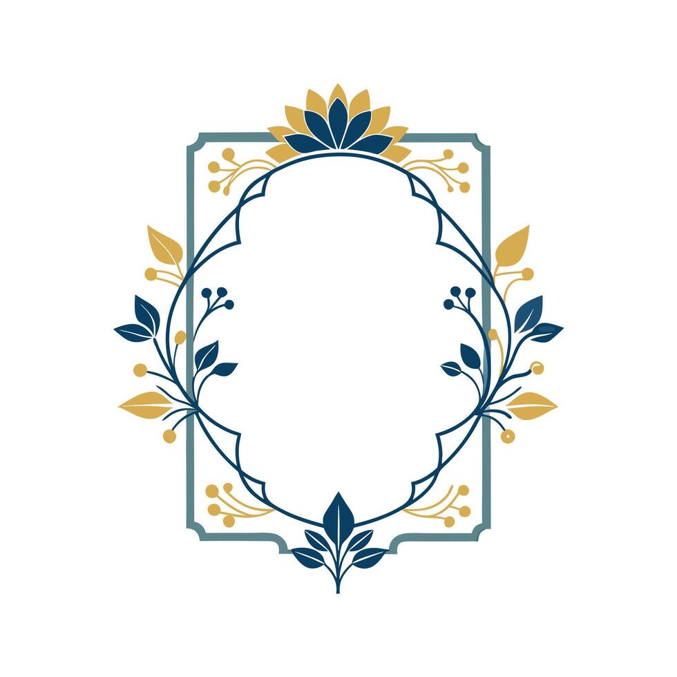 Beautiful Floral Frame Border Illustration vector