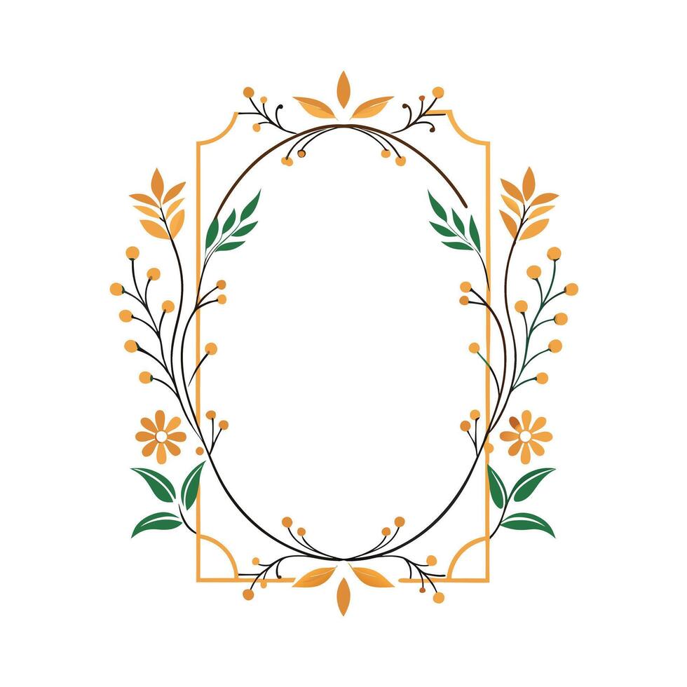 Beautiful Floral Frame Border Illustration vector