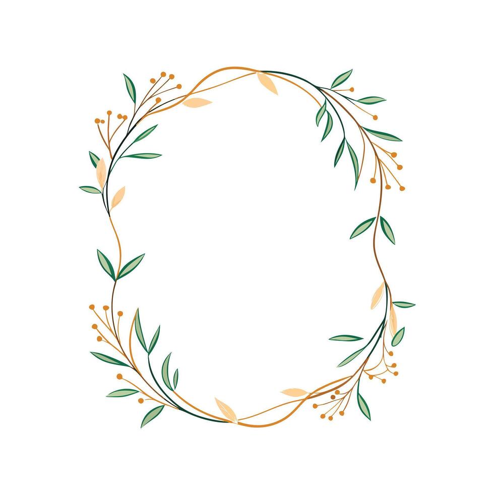 Beautiful Floral Frame Border Illustration vector