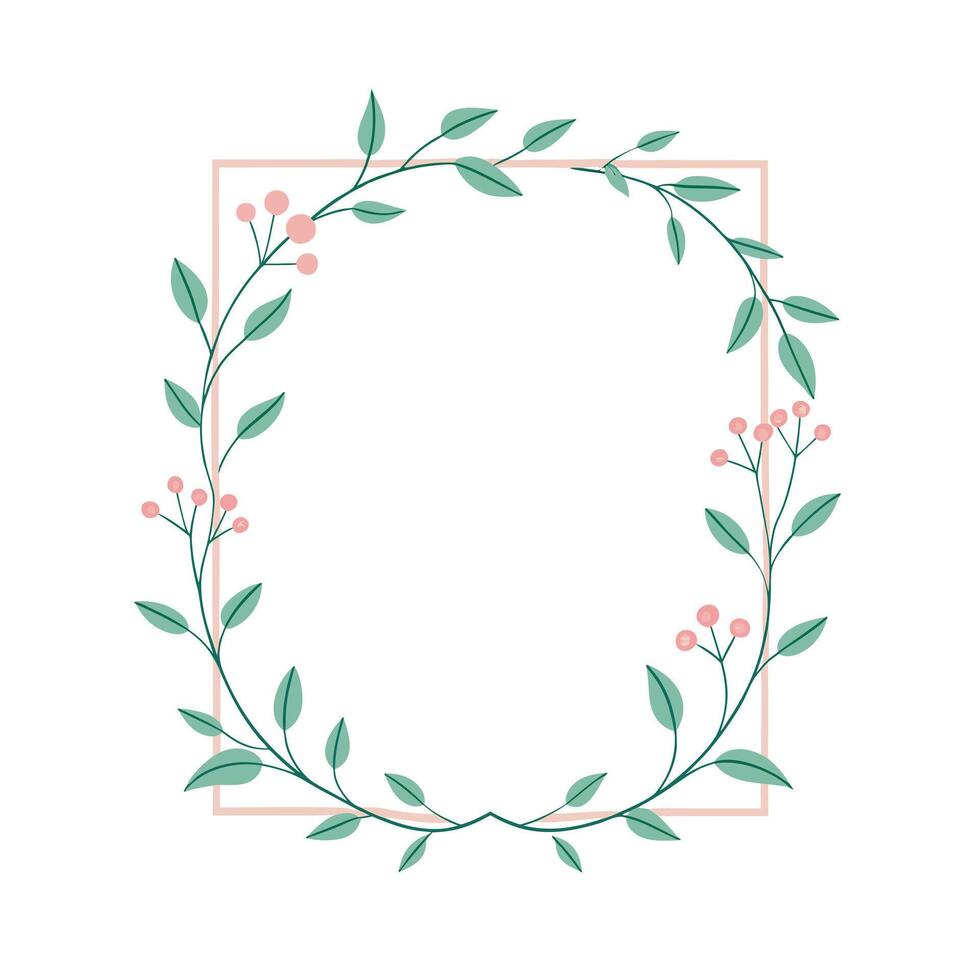 Beautiful Floral Frame Border Illustration vector