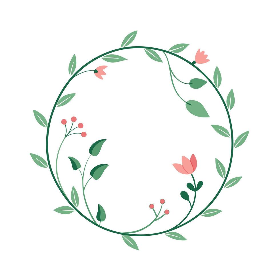 Beautiful Floral Frame Border Illustration vector