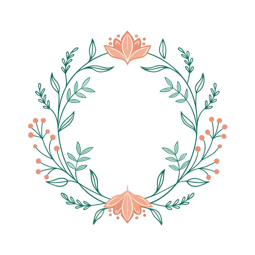 Beautiful Floral Frame Border Illustration vector