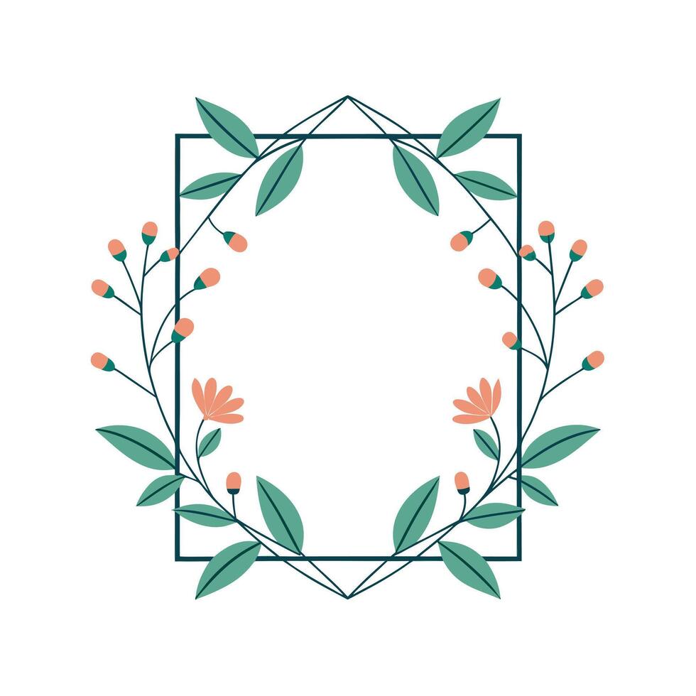 Beautiful Floral Frame Border Illustration vector