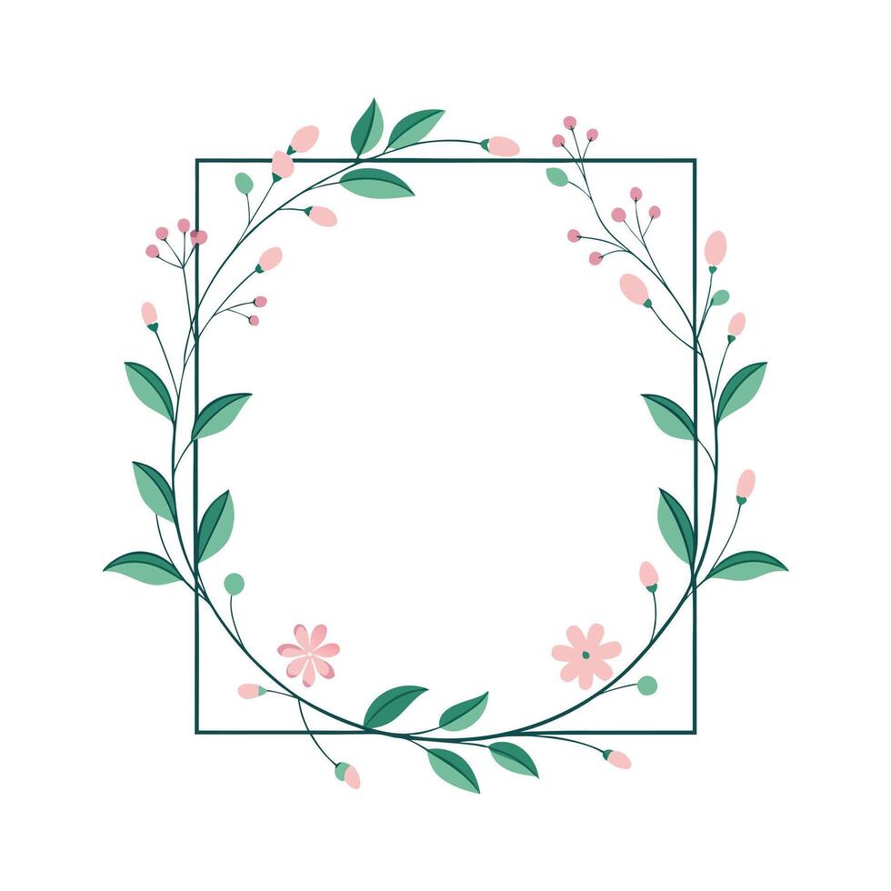 Beautiful Floral Frame Border Illustration vector