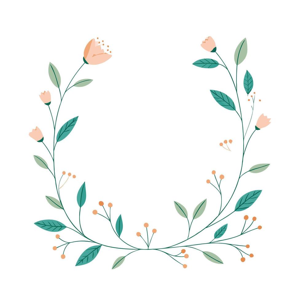 Beautiful Floral Frame Border Illustration vector