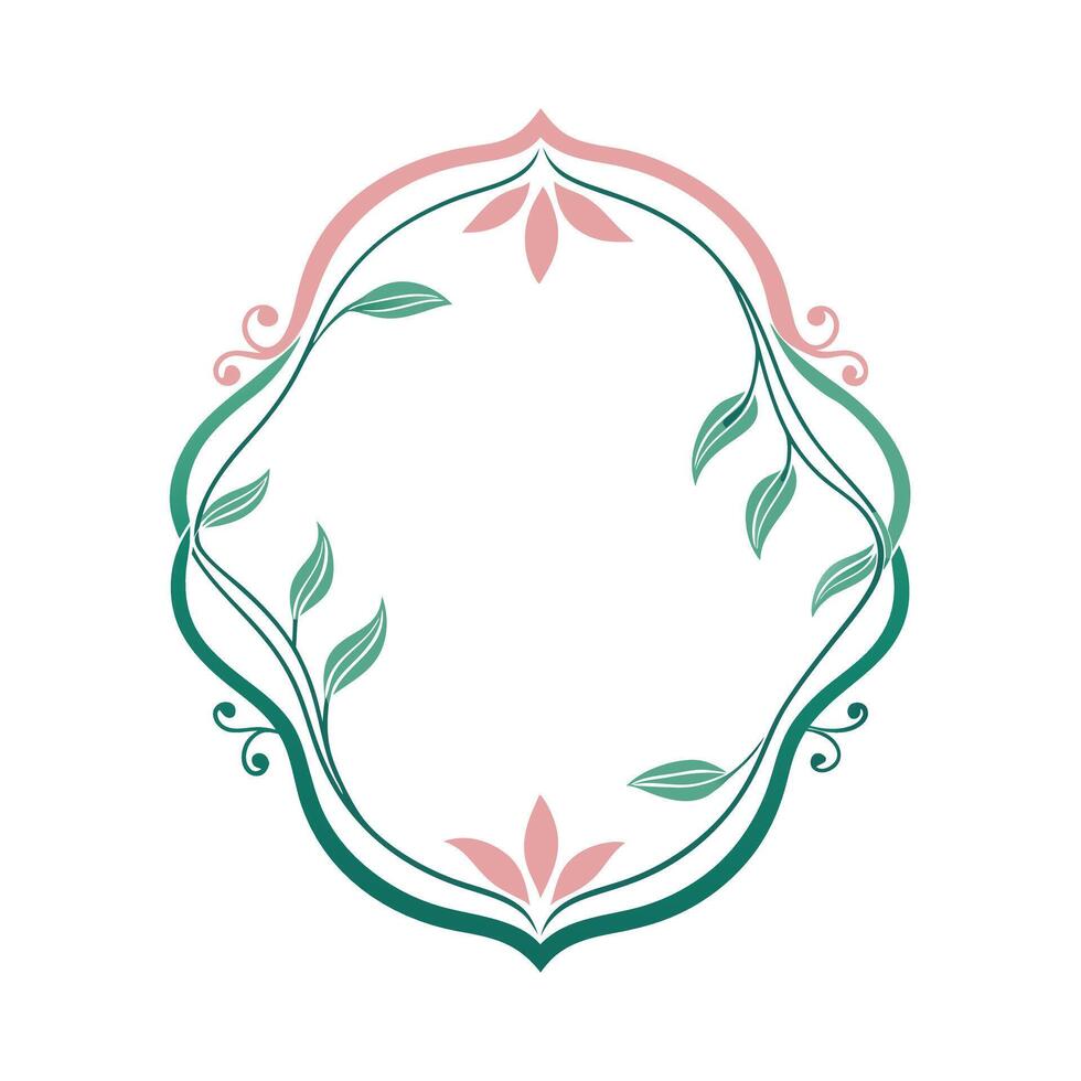 Beautiful Floral Frame Border Illustration vector