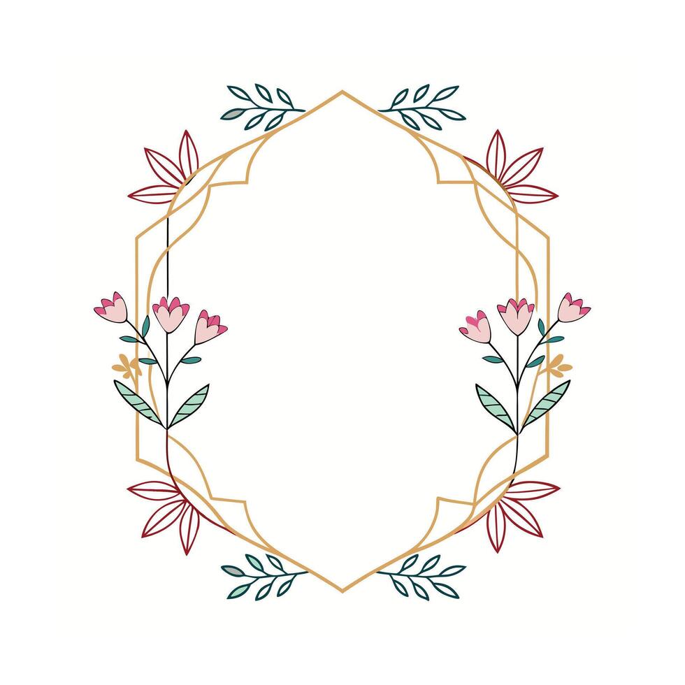 Beautiful Floral Frame Border Illustration vector