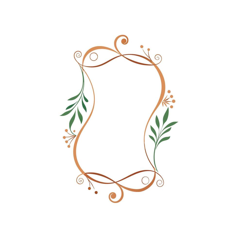 Beautiful Floral Frame Border Illustration vector