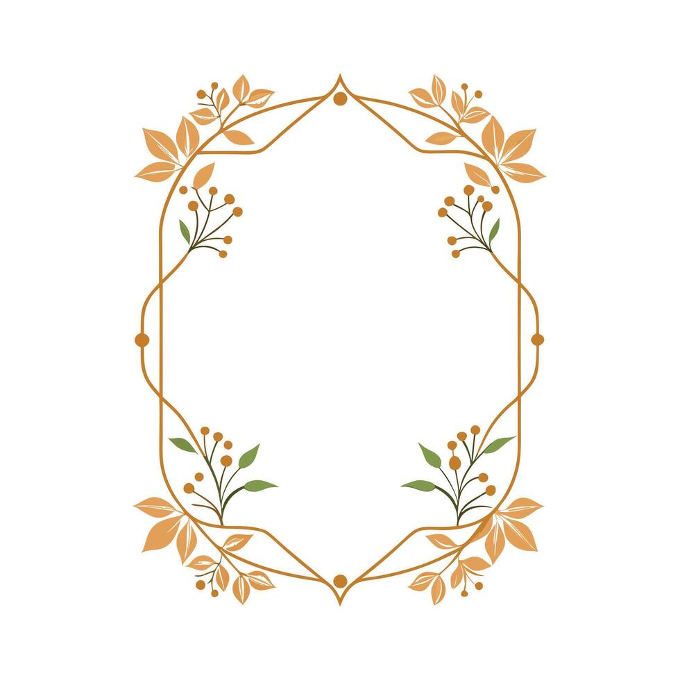 Beautiful Floral Frame Border Illustration vector