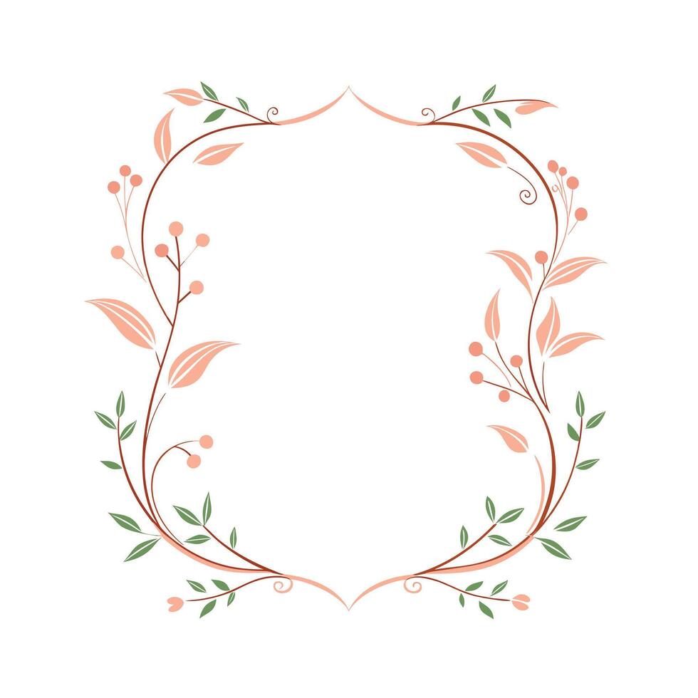 Beautiful Floral Frame Border Illustration vector