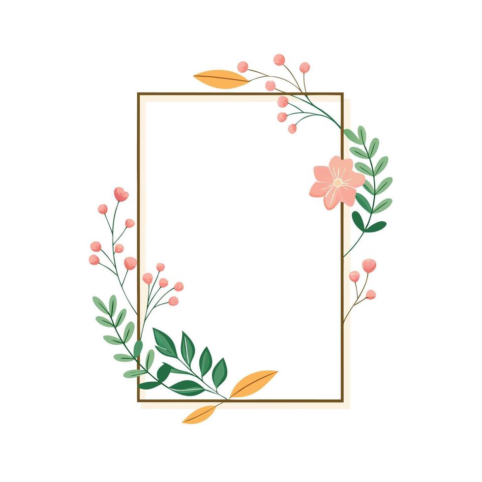 Beautiful Floral Frame Border Illustration vector