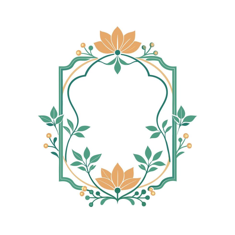 Beautiful Floral Frame Border Illustration vector