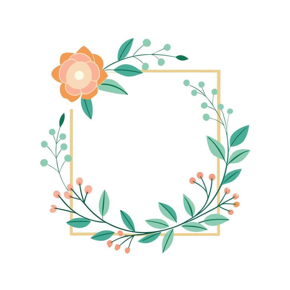 Beautiful Floral Frame Border Illustration vector