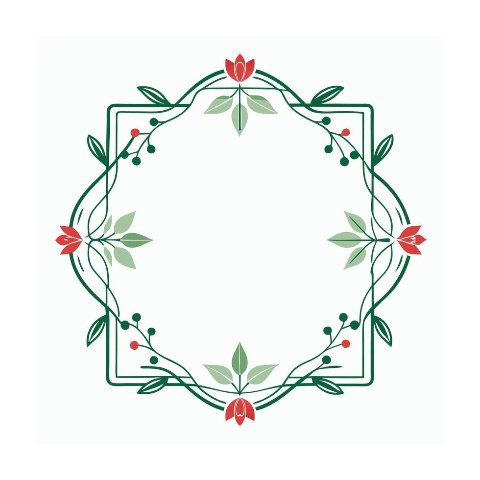 Beautiful Floral Frame Border Illustration vector