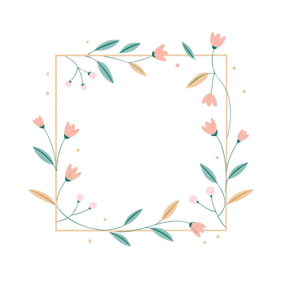 Beautiful Floral Frame Border Illustration vector